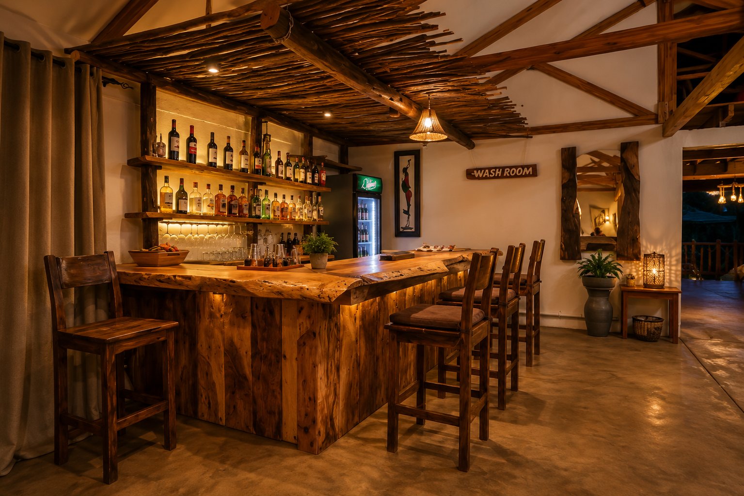 Loray bar and dining area