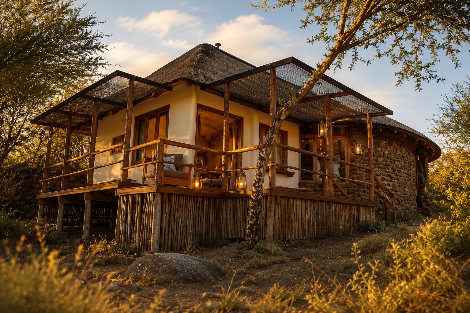 Natural lodge landscape