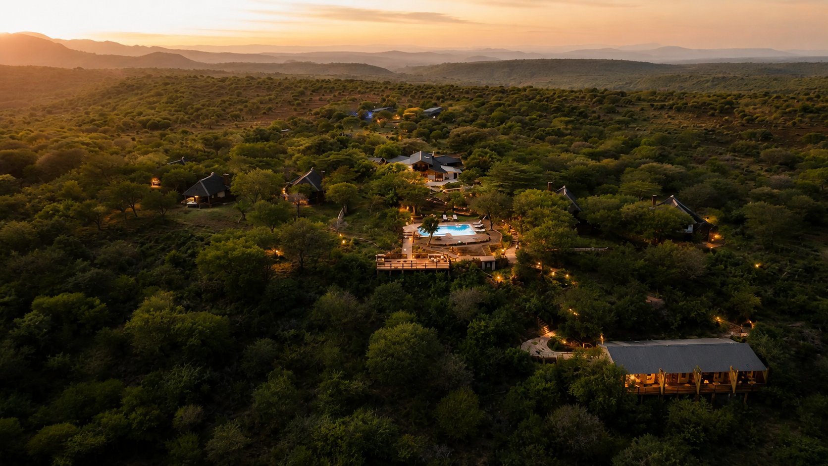 Aerial view of Loray Lake Manyara View Lodge