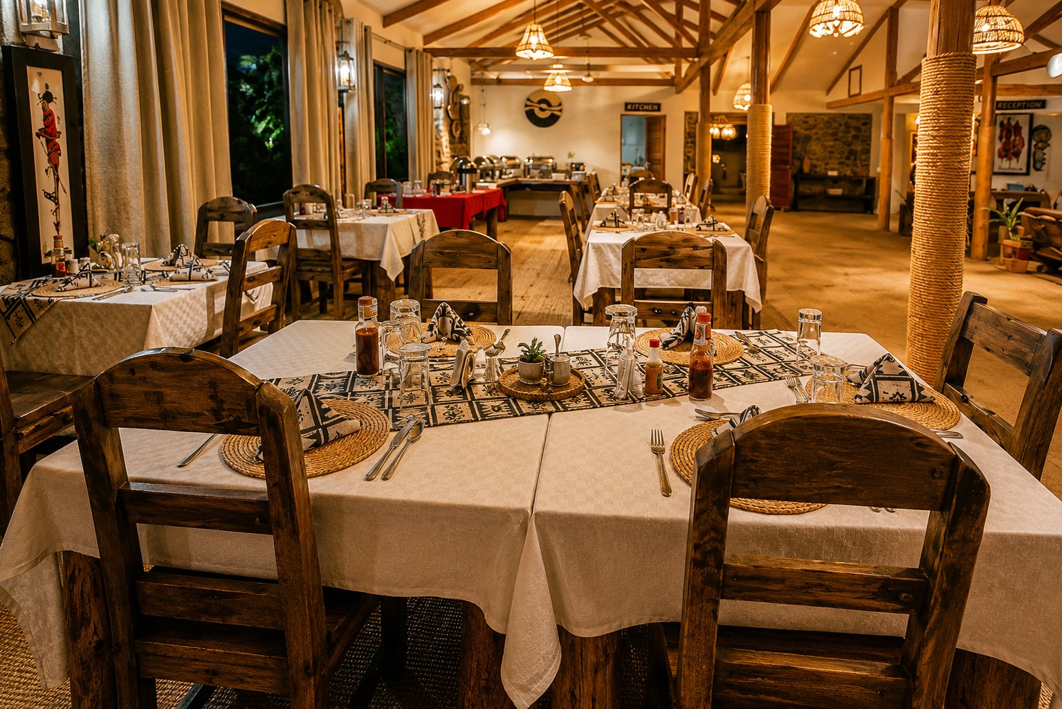 Restaurant dining setup